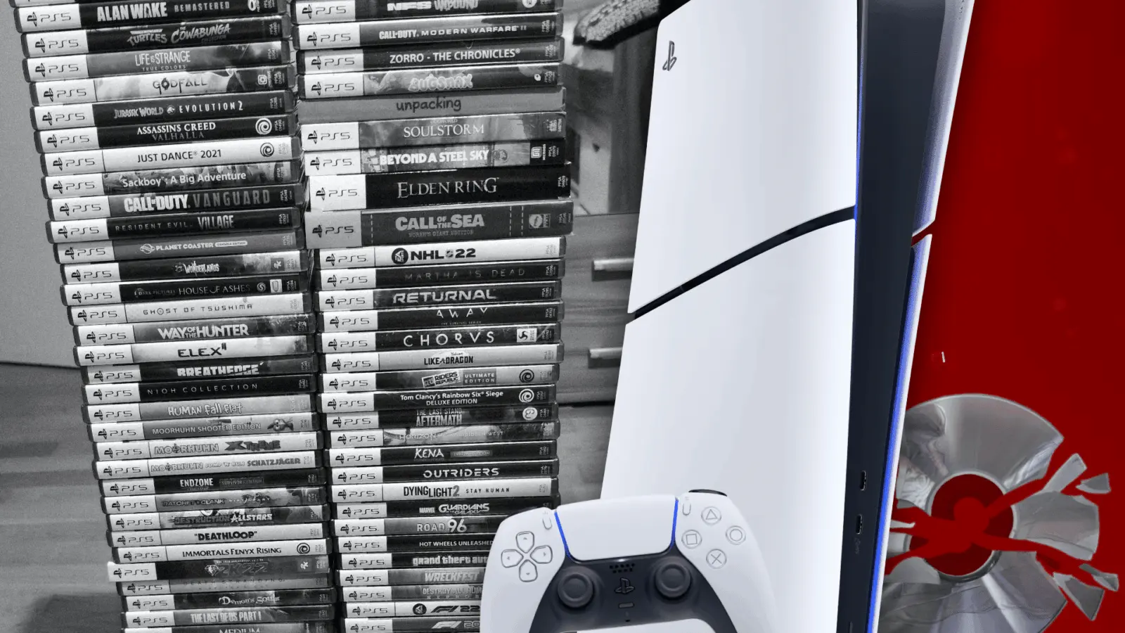 PlayStation controller and disc drive concept
