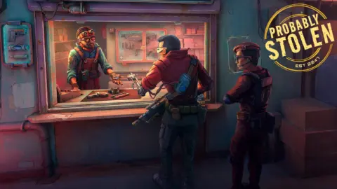 Probably Stolen cyberpunk shop simulator gameplay screenshot