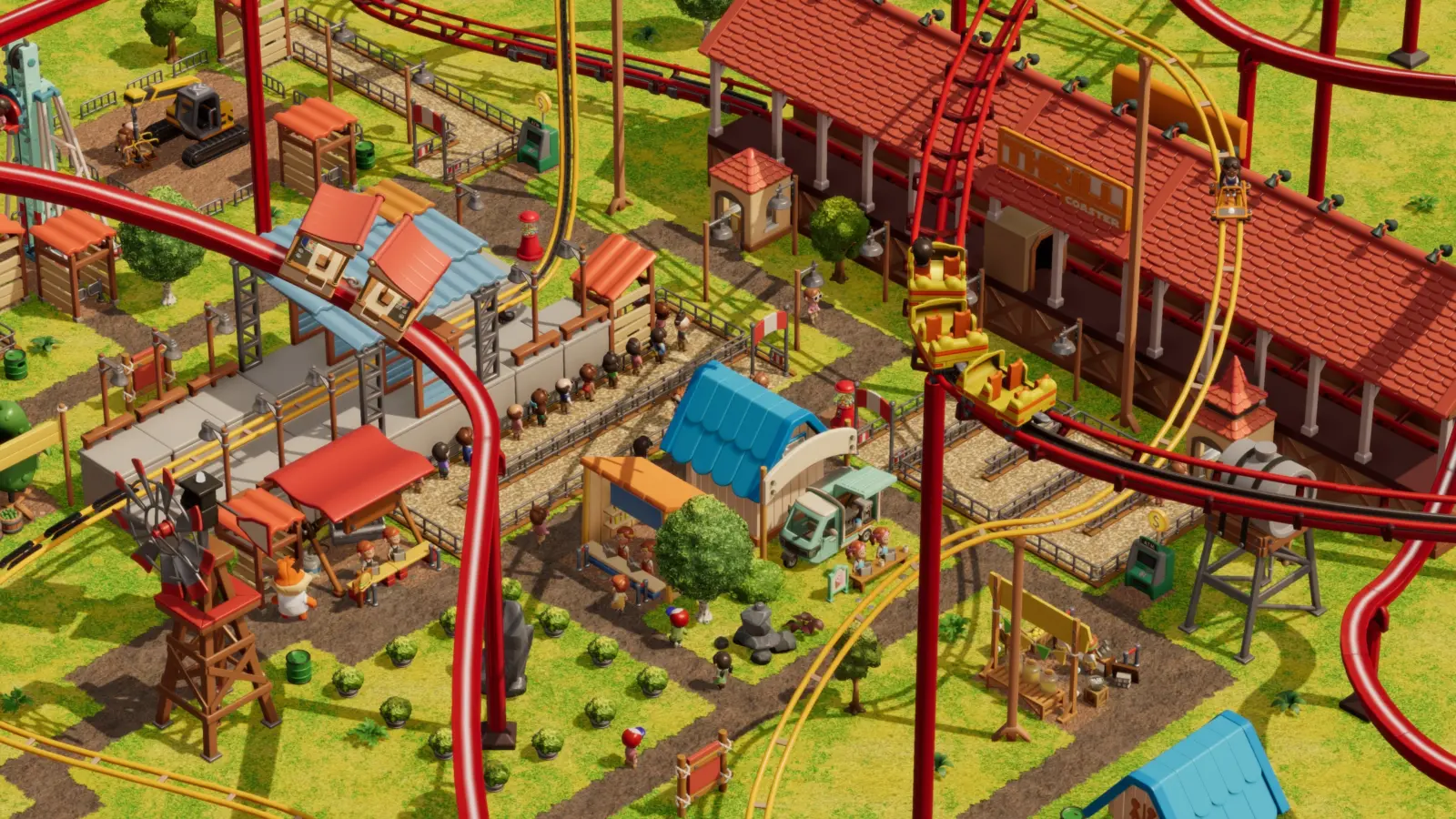 RollerCoaster Tycoon Wonderworks theme park concept art