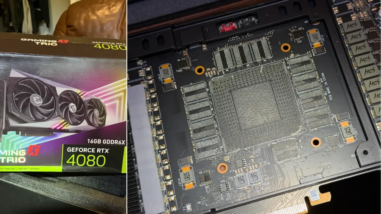RTX 4080 Scam: Stripped GPU Die Found in Used MSI Card