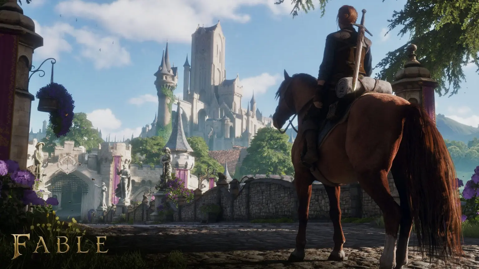 Fable gameplay screenshot showing Bowerstone