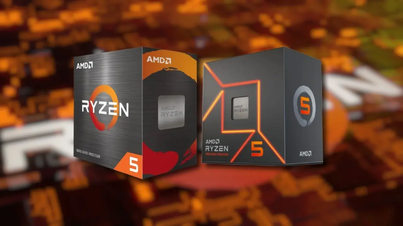 AMD Ryzen 5 5500F and Ryzen 5 7500 processors