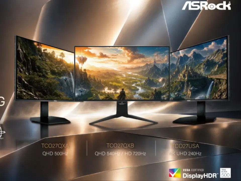 ASRock Taichi OLED Monitors: 720Hz WOLED, 4K QD-OLED, and KVM