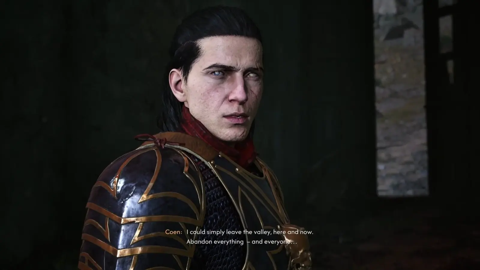 Blood of Dawnwalker gameplay screenshot showing the valley exit