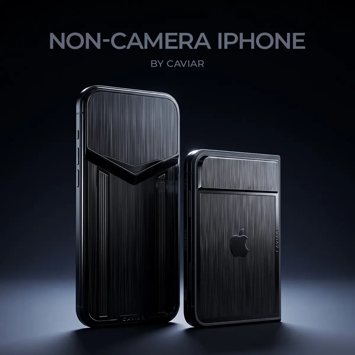 Caviar iPhone 18 Pro Black Edition with flat titanium rear panel