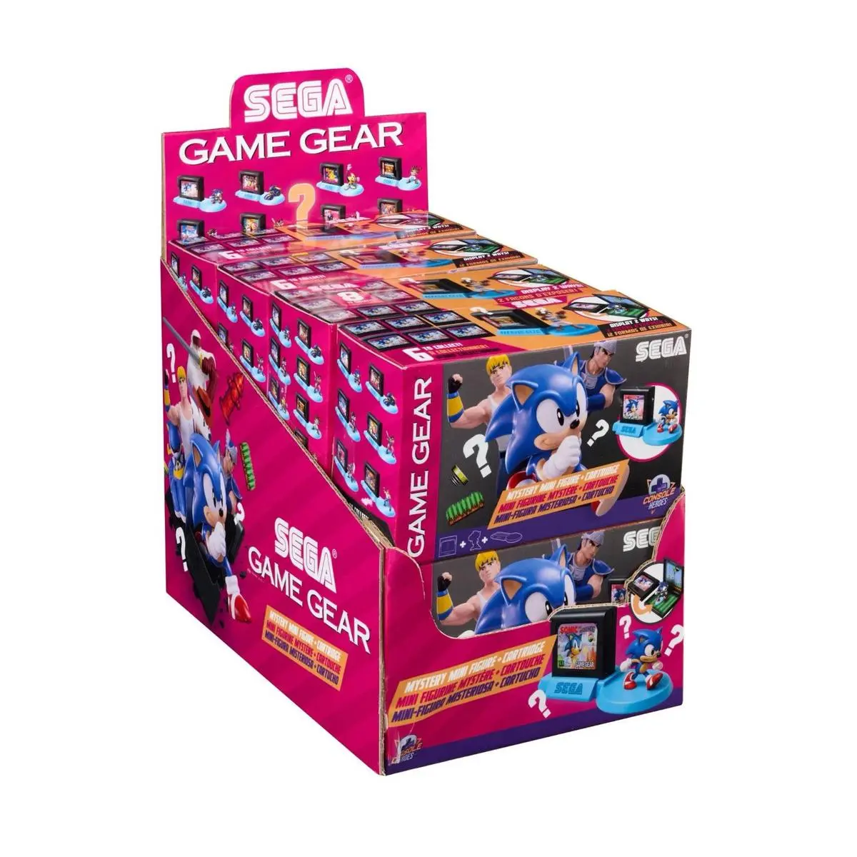 SEGA Game Gear blind box with Sonic figure inside mini cartridge