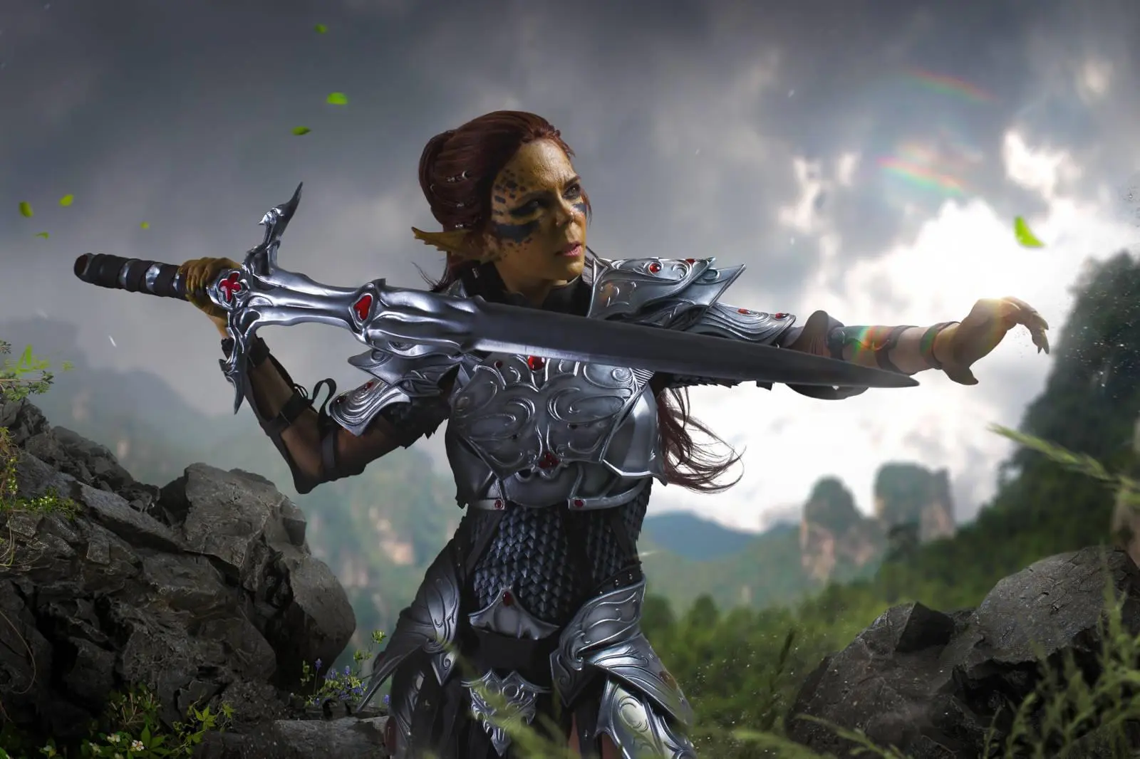 Cosplayer XenyaMorph as Lae'zel from Baldur's Gate 3
