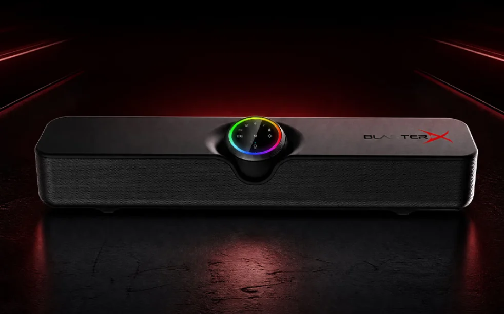 Creative B3 gaming soundbar with RGB lighting