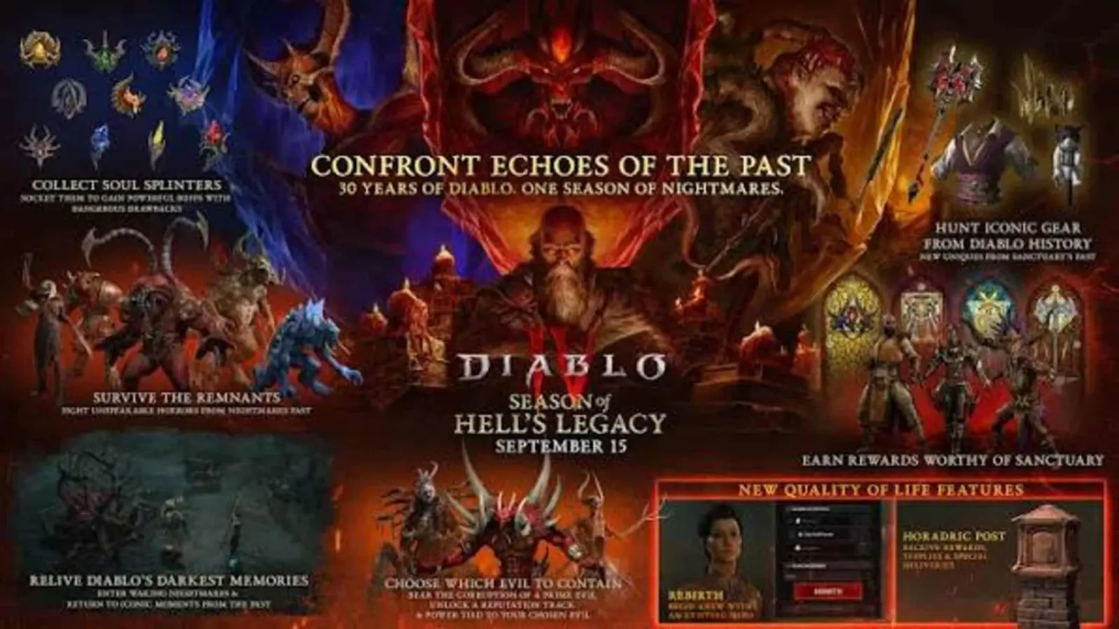 Diablo IV Update 2.18 Season of Hell's Legacy promotional art