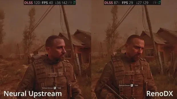 Performance comparison chart showing DLSS 5 Neural Upstream mod frame rate boost