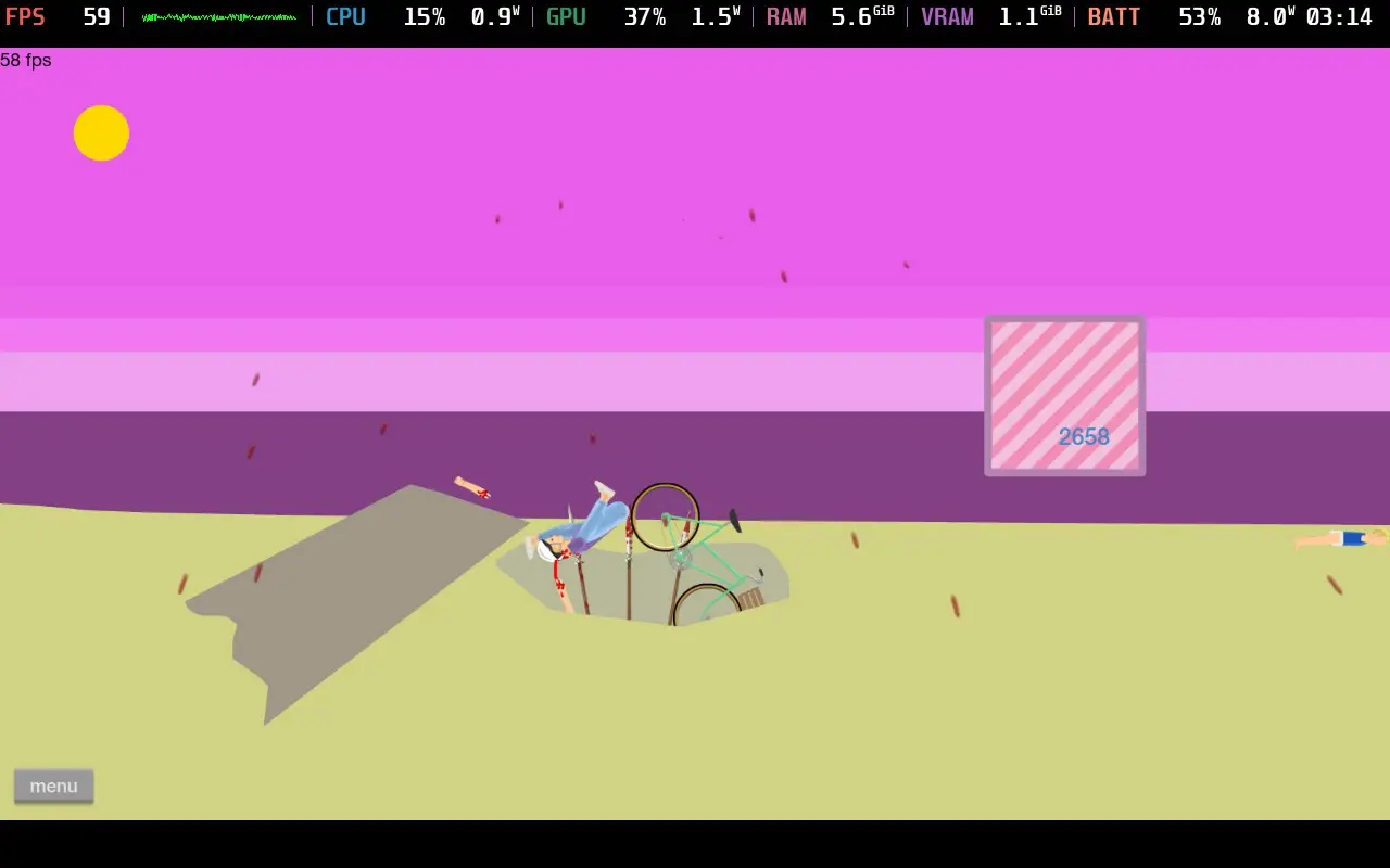 Happy Wheels gameplay on Steam Deck