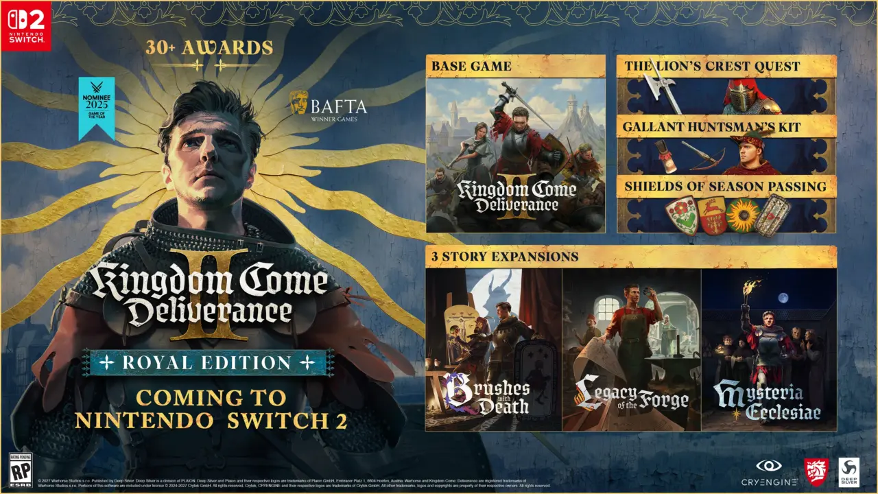 Kingdom Come: Deliverance II Royal Edition Announced for Switch 2