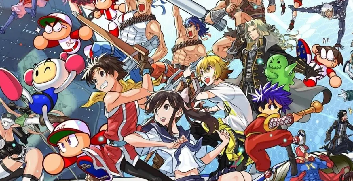 Konami logo and classic game characters