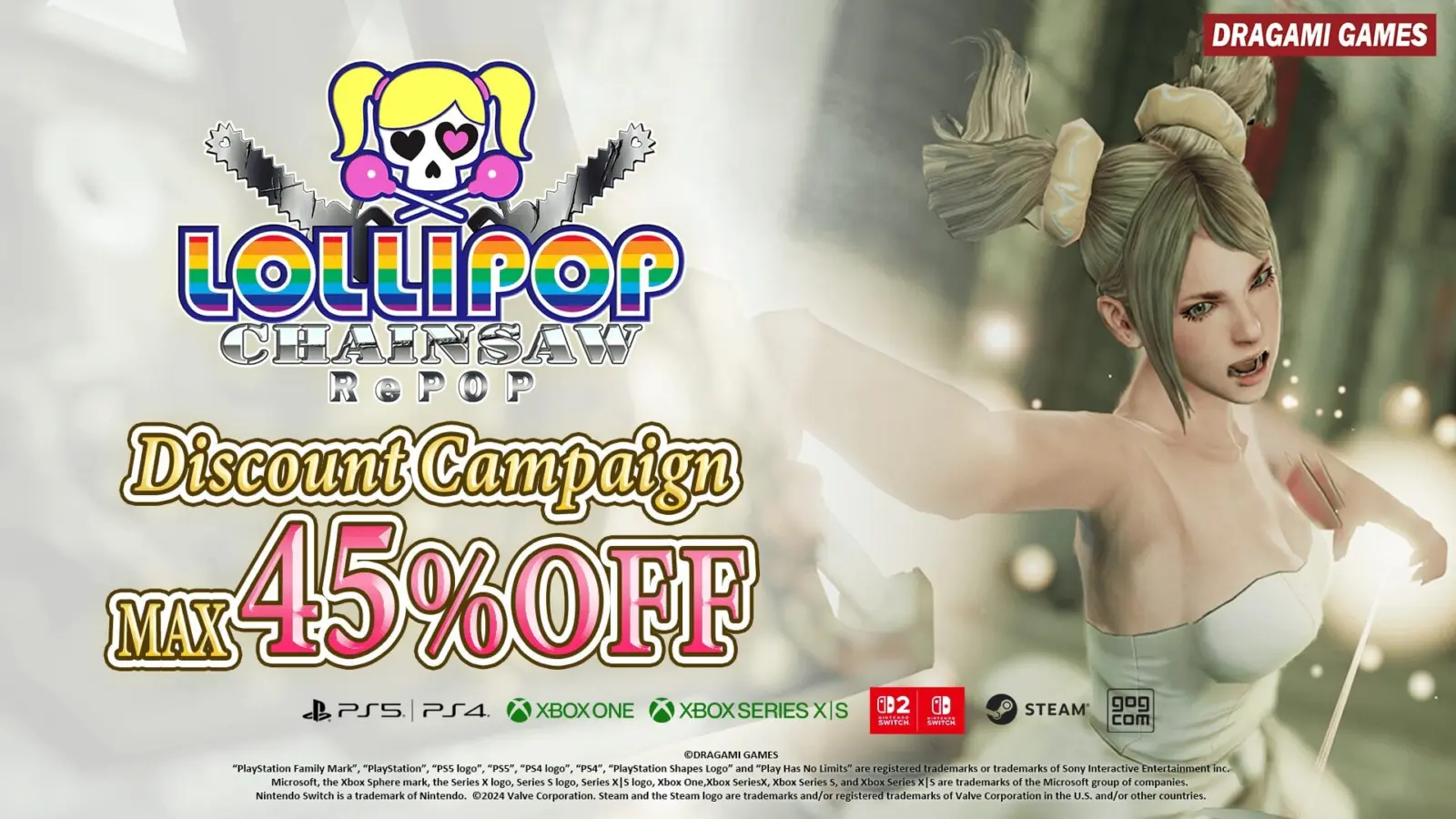 Lollipop Chainsaw 2 Back2Back announcement artwork
