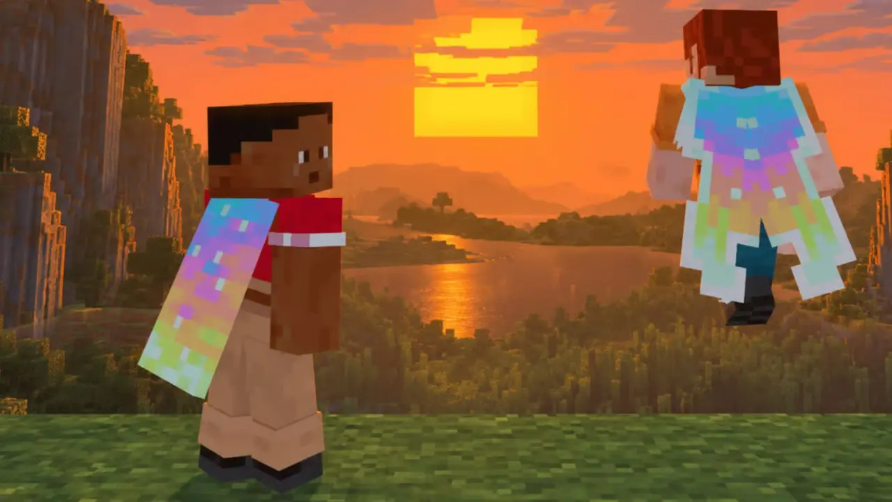 Minecraft players can claim a free Aurora cape for watching 15 minutes of Twitch streams