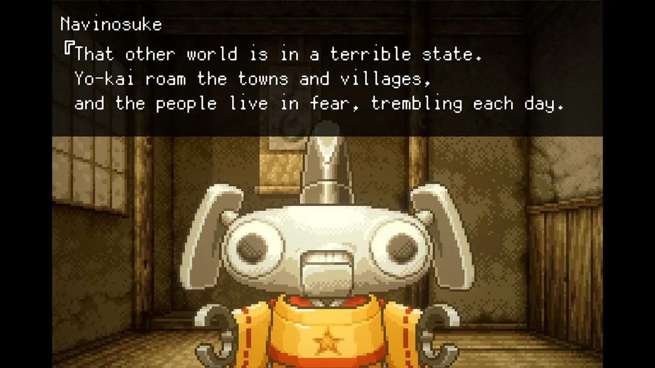 Navinosuke: The Yo-kai Buster pixel art gameplay screenshot