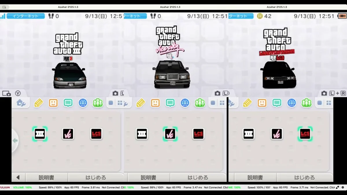 New Nintendo 3DS Gets Homebrew Ports of GTA 3, Vice City, and Liberty City Stories