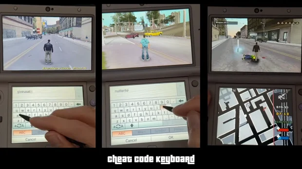 New Nintendo 3DS handheld console displaying game interface