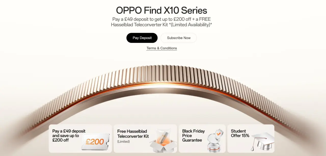Oppo Find X10 Pro Max confirmed with Dimensity 9600 Pro as UK blind pre-orders open