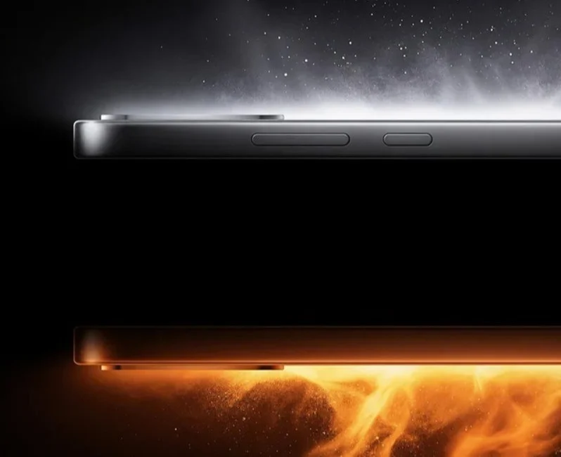 Oppo K14 Plus 5G teaser image showing flat frame design