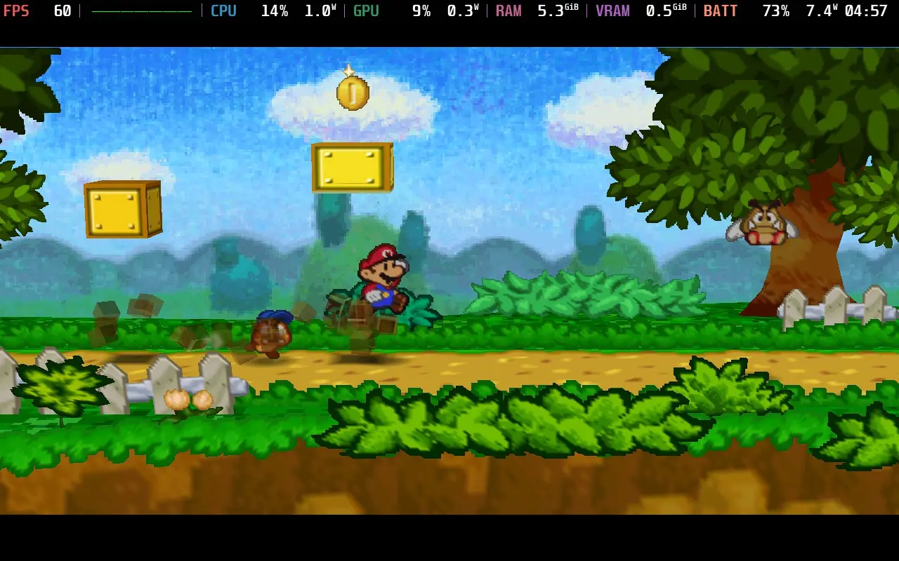 Paper Mario 64 gameplay on Steam Deck