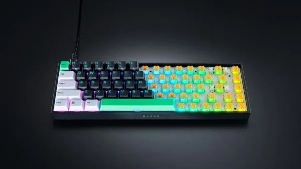 Razer Reclusa X Mini 65% keyboard on a desk