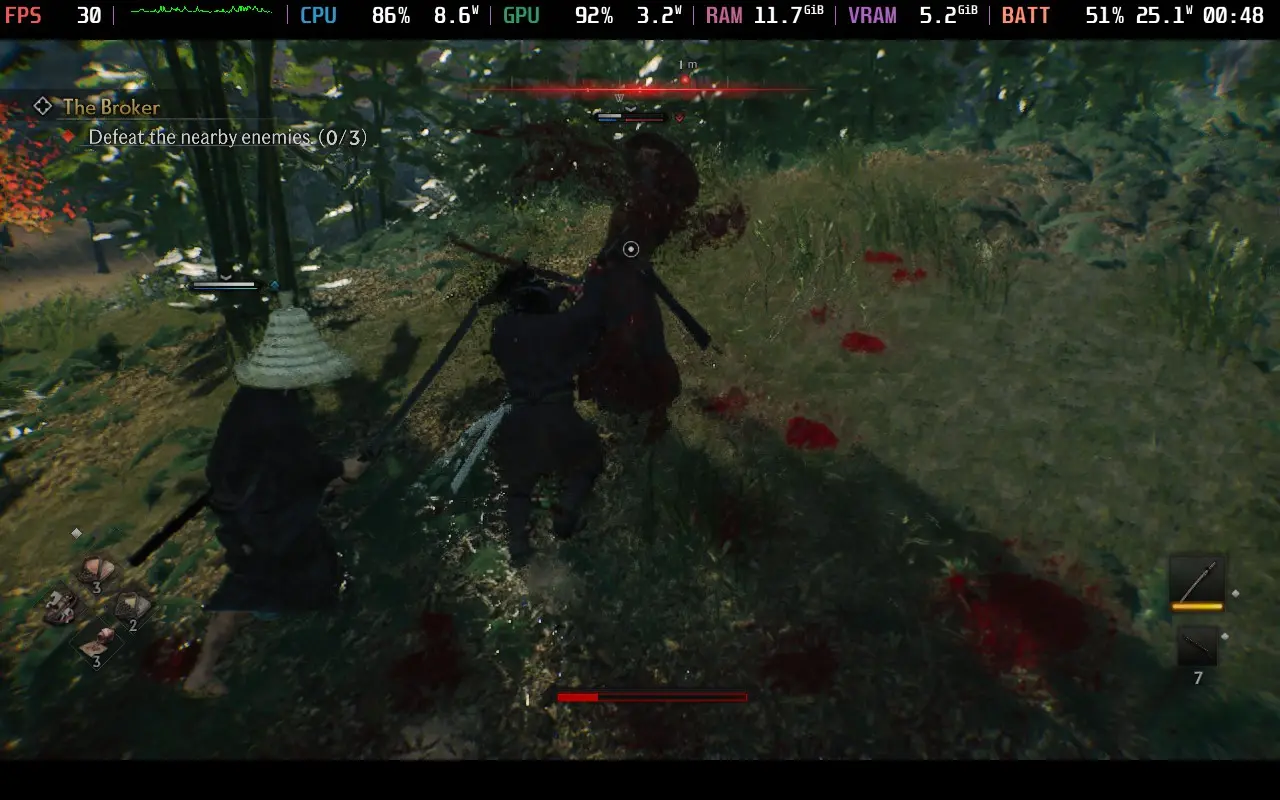 Rise of the Ronin gameplay on Steam Deck