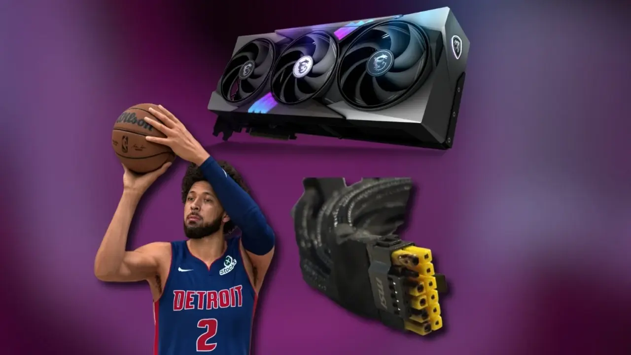 GeForce RTX 5090 graphics card with power connector
