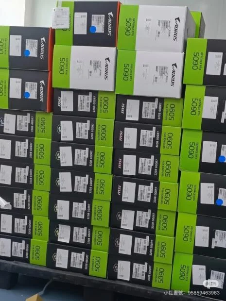 GeForce RTX 5090 graphics card in a server rack