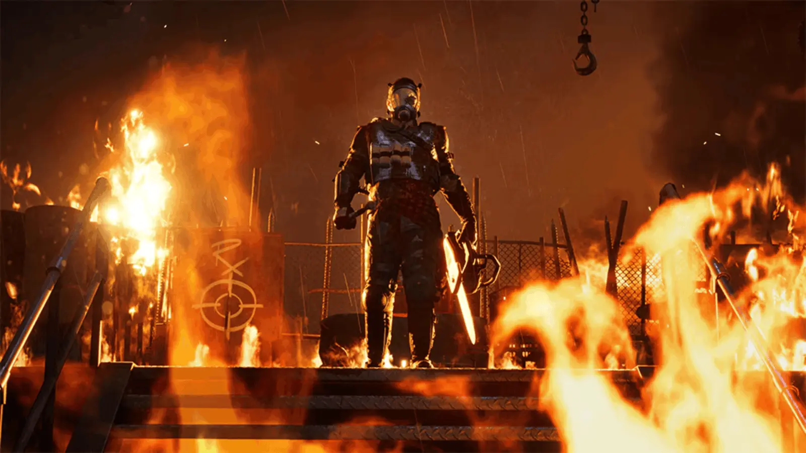 The Division 2 gameplay scene showing intense firefights