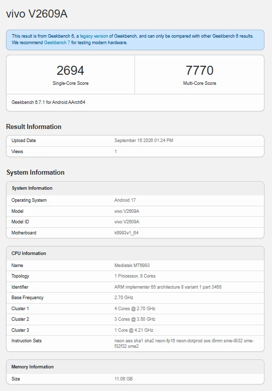Vivo X500 smartphone
