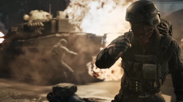 Wardogs gameplay screenshot showing large-scale combat
