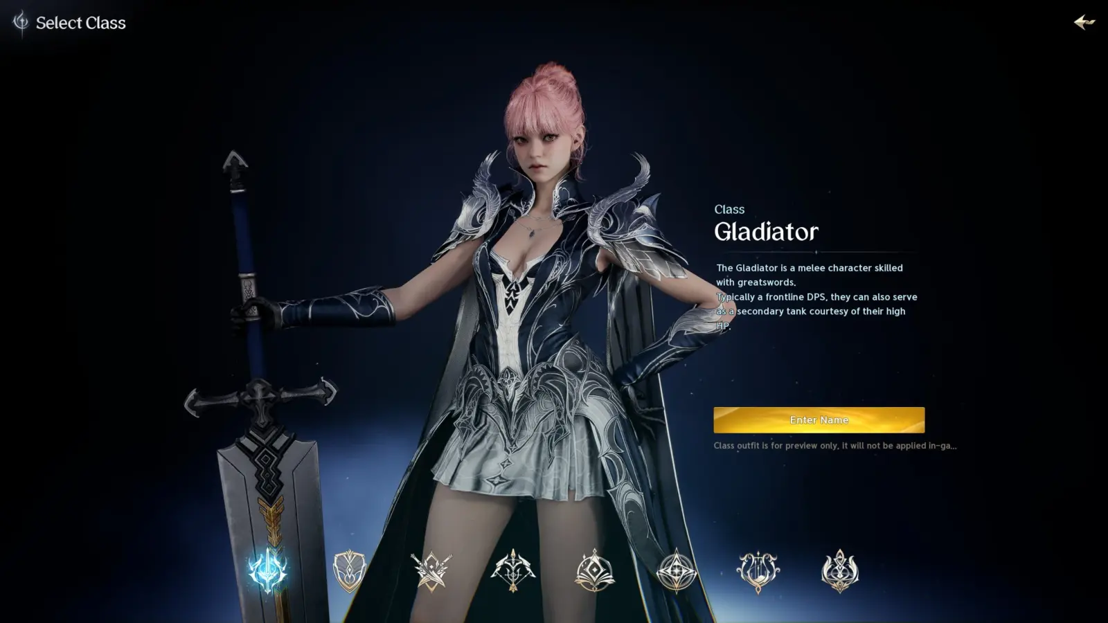 Aion 2 character creation screen showing restricted error