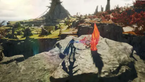 Aion 2 game environment showing a character in a fantasy landscape