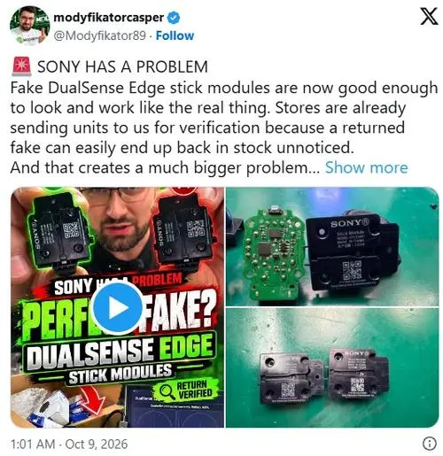 PlayStation DualSense Edge controller with replaceable modules