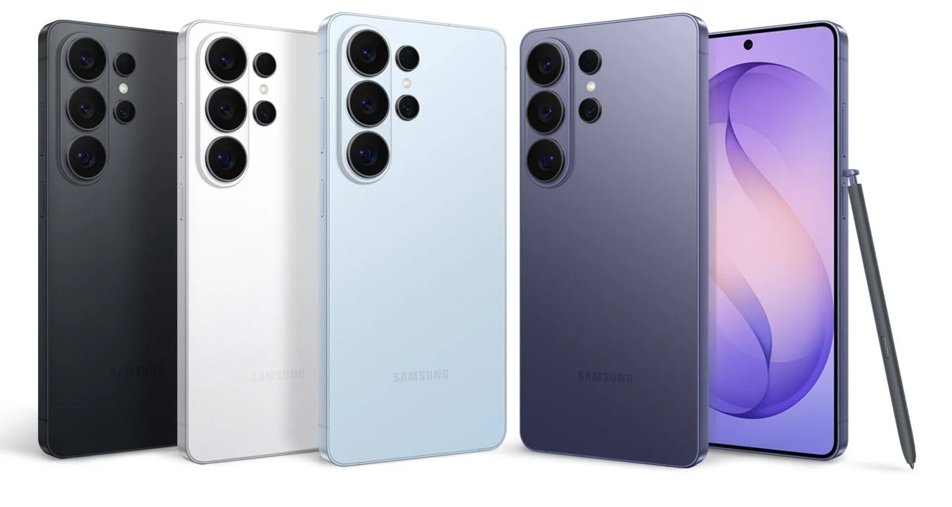 Smartphones displaying Android interface