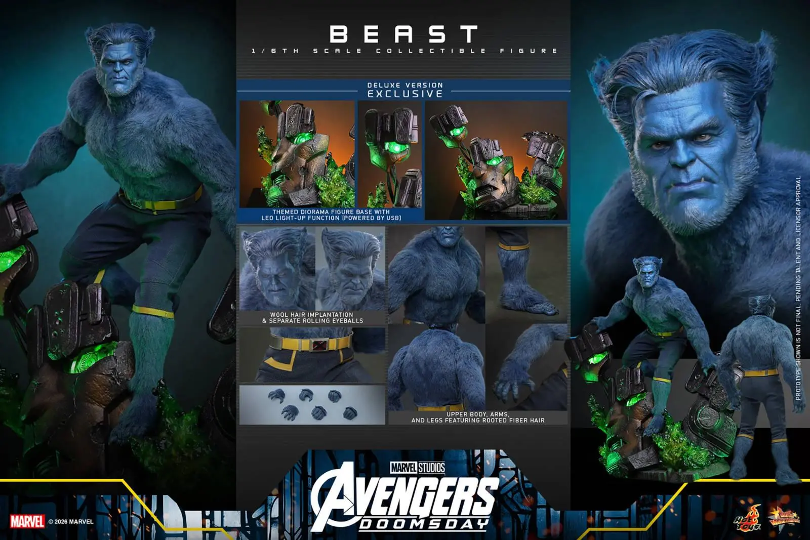 Hot Toys Beast figure from Avengers: Doctor Doom