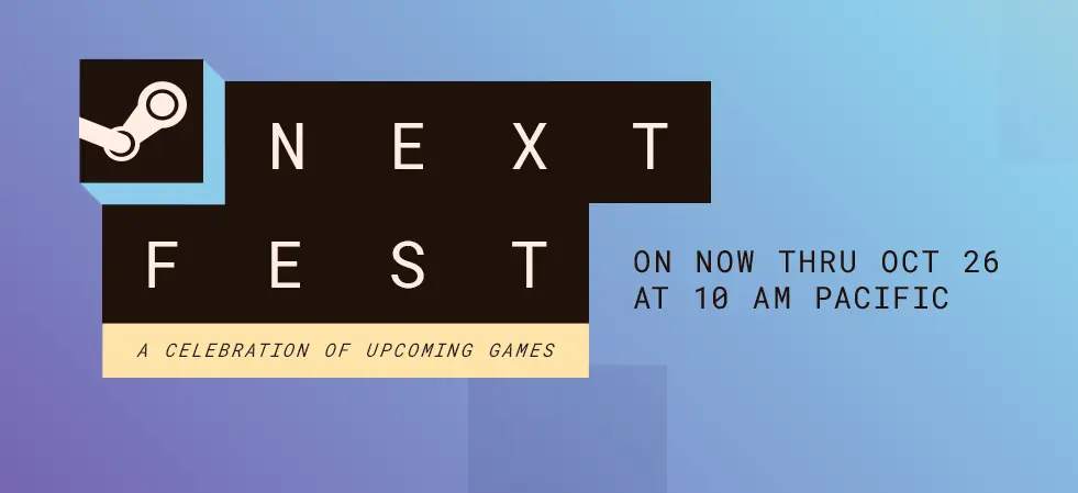 Steam Next Fest logo and game demo icons
