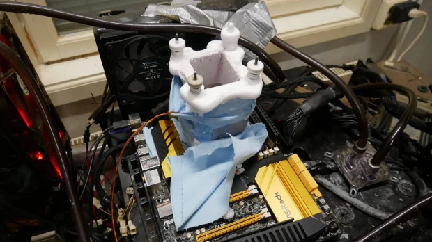 Intel Core i5-4670K processor on a motherboard