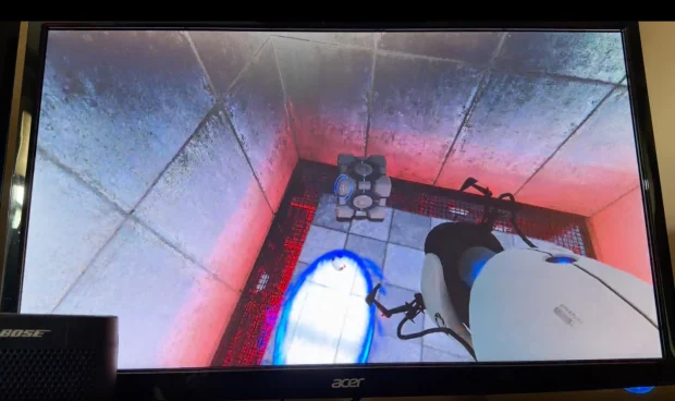 Jailbroken PS5 console running a Windows PC game