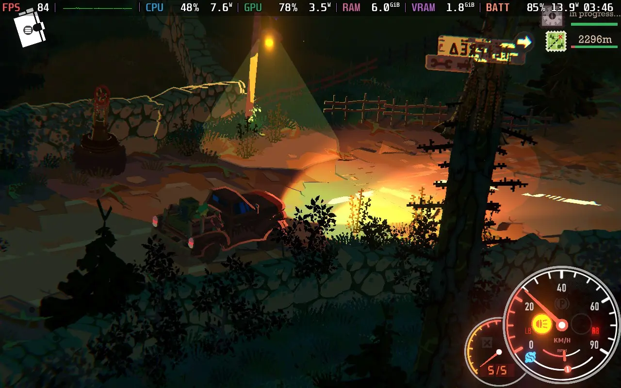 Truckful gameplay on Steam Deck showing high-fidelity graphics