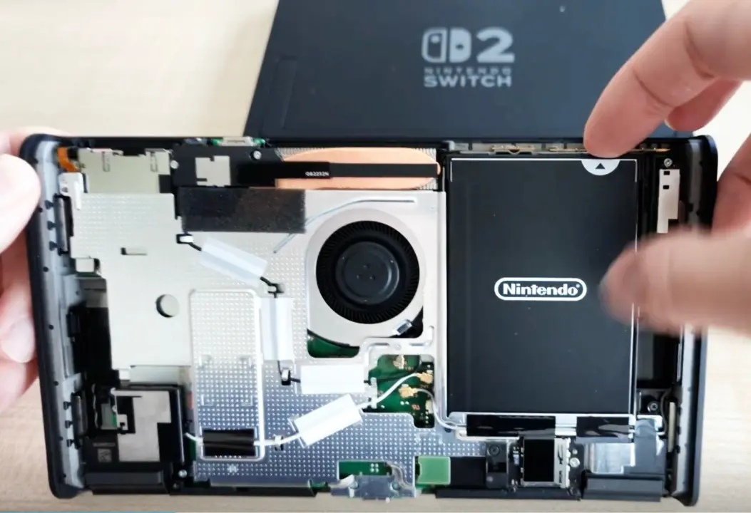 Nintendo Switch 2 revision adds user-replaceable battery via metal contacts