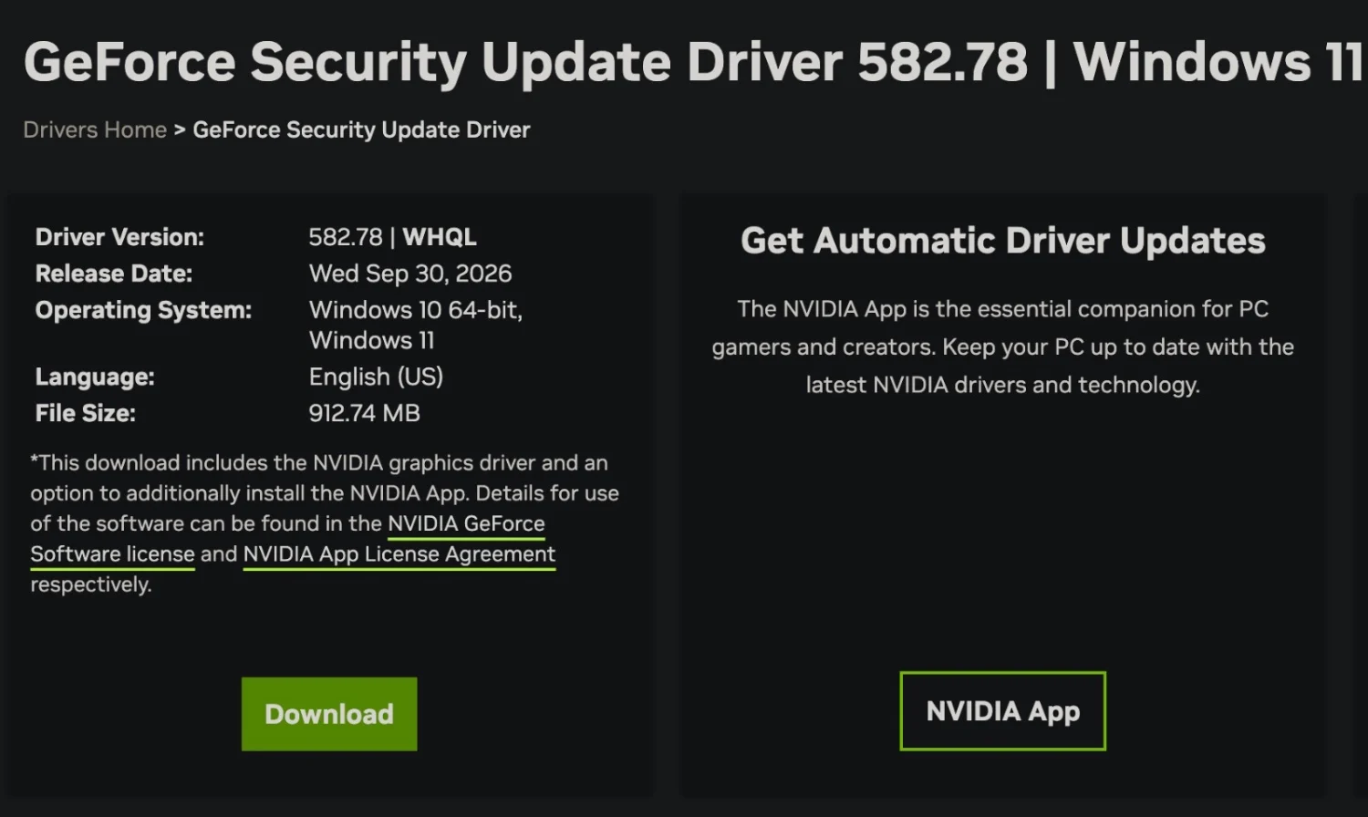 NVIDIA driver interface