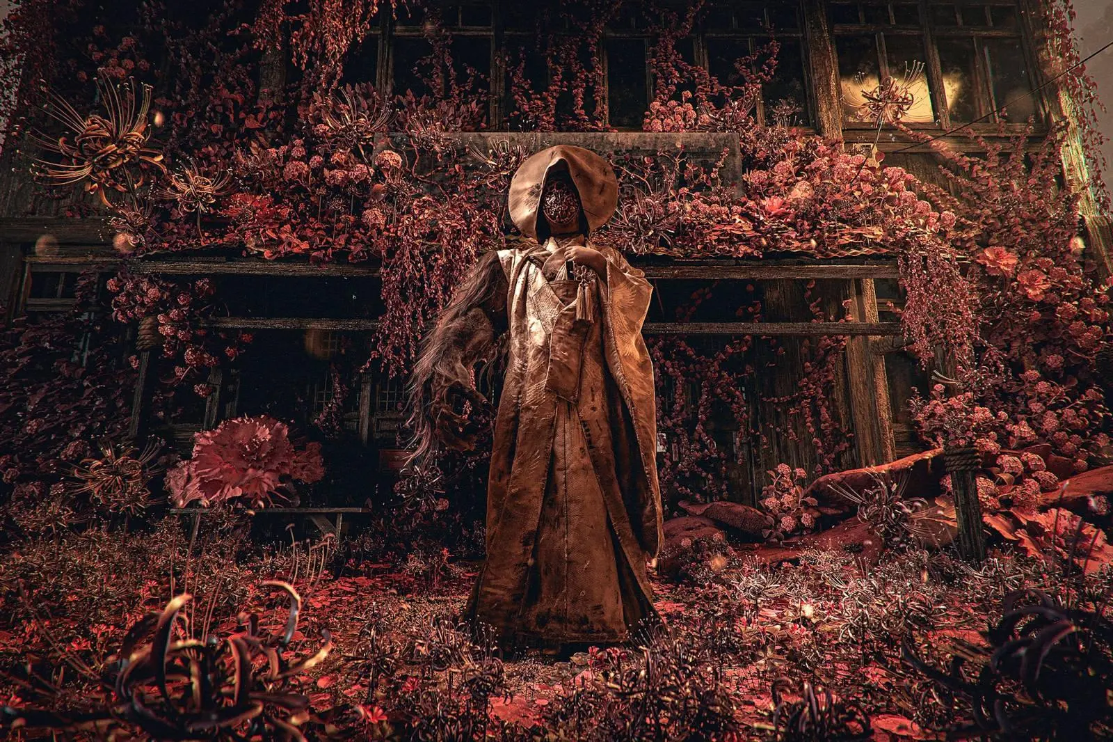 Cosplayer Viktoria Gordeeva as Shiromuku from Silent Hill f