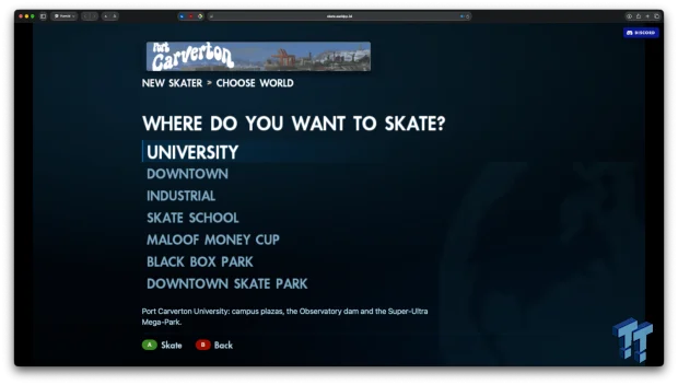 Skate 3 gameplay in web browser
