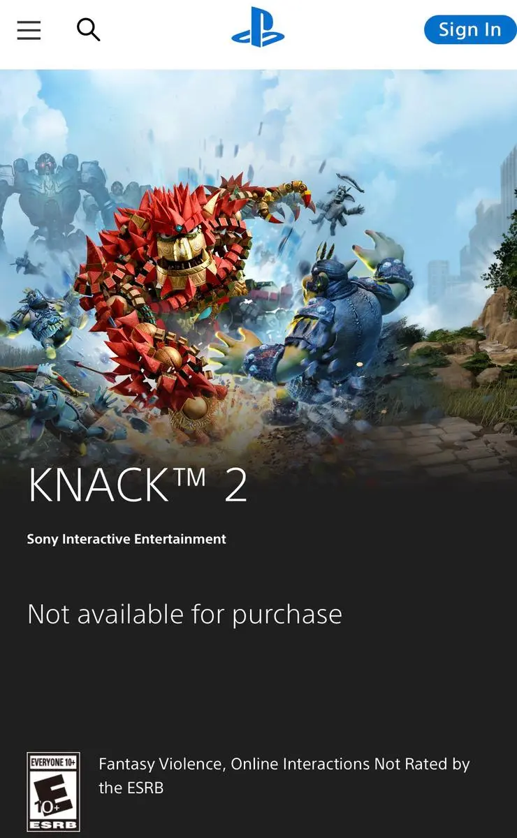 PlayStation Store interface showing search results