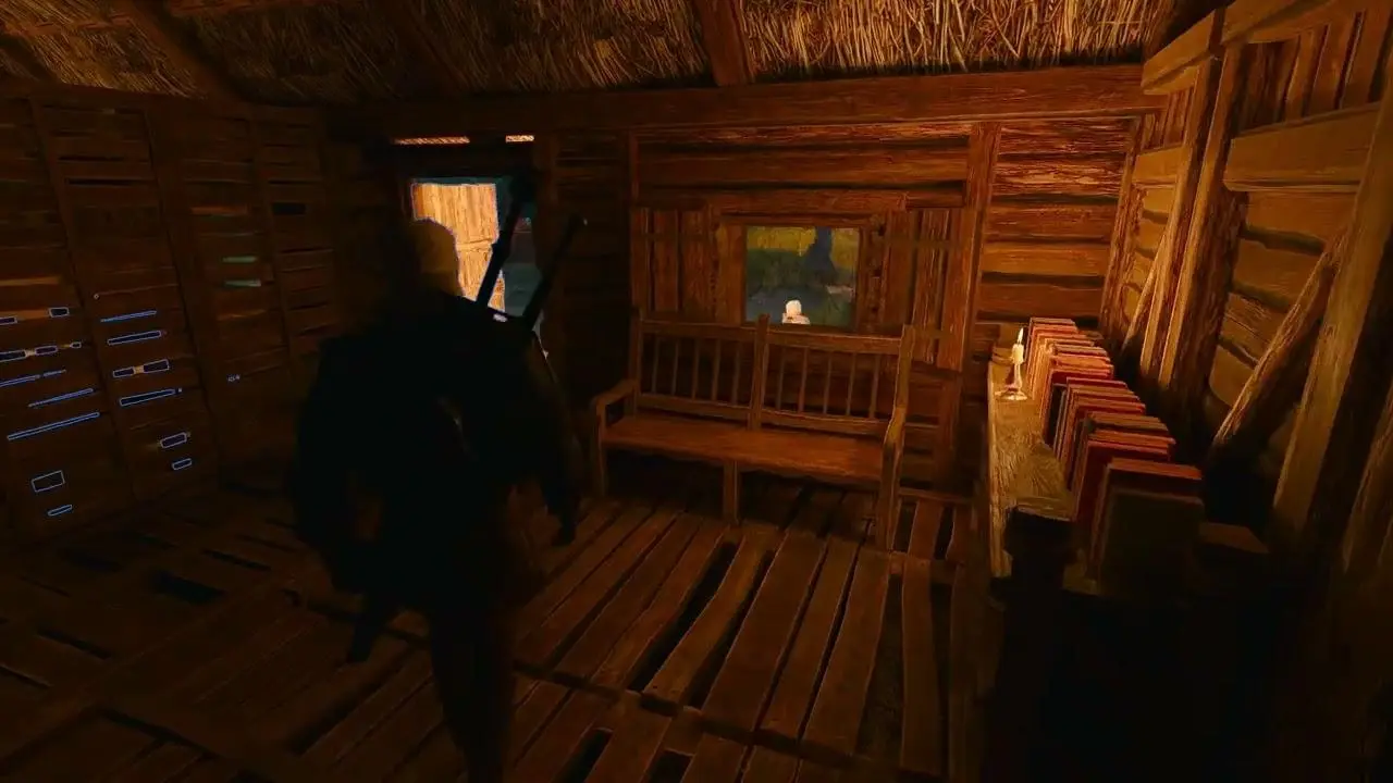 The Witcher 3: Wild Hunt Remaster gameplay showing Geralt using Witcher Senses