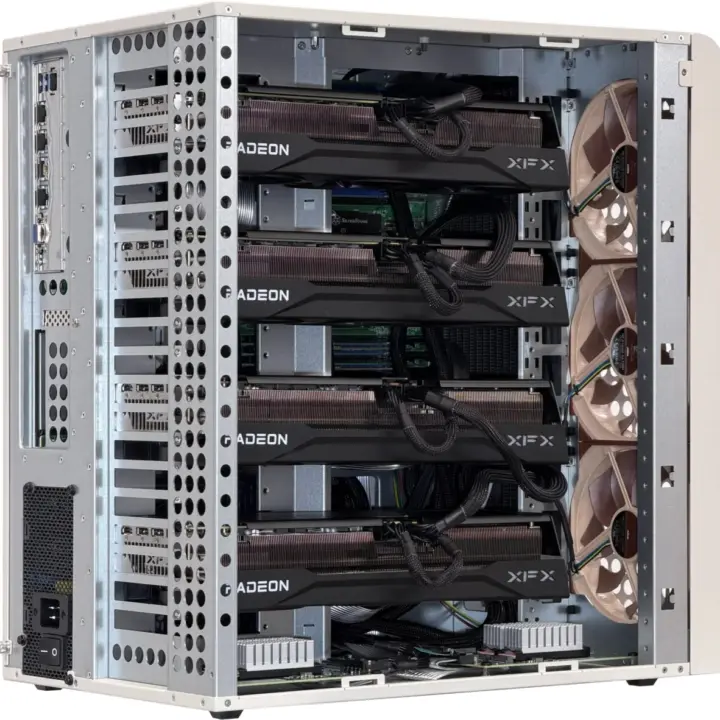 Tiny Corp’s $64,000 Tinybox workstation packs four GPUs and an AMD Epyc Genoa CPU