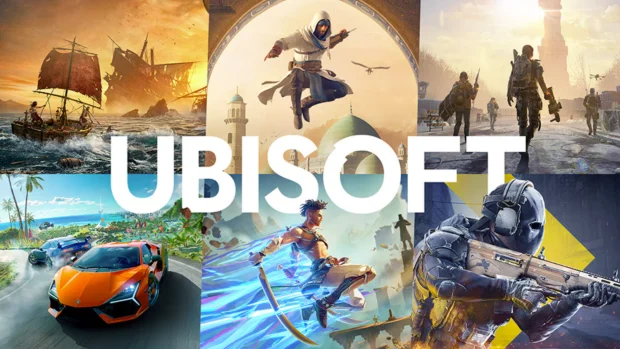 Ubisoft logo and Metroid game art