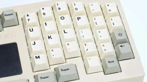 Vantex V1 split mechanical keyboard with central touchpad